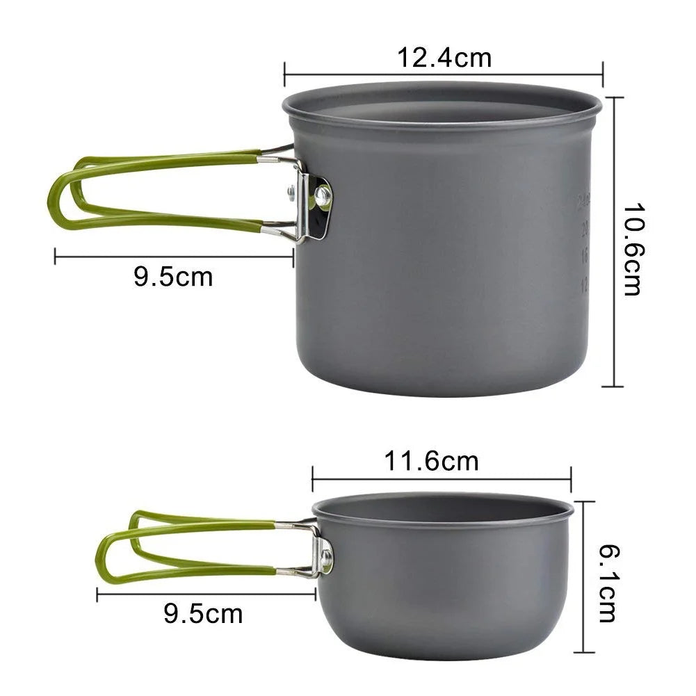 Camping Cookware, Outdoor Cooking Equipment, Pot and Pans for Camping, Backpacking, and Overlanding