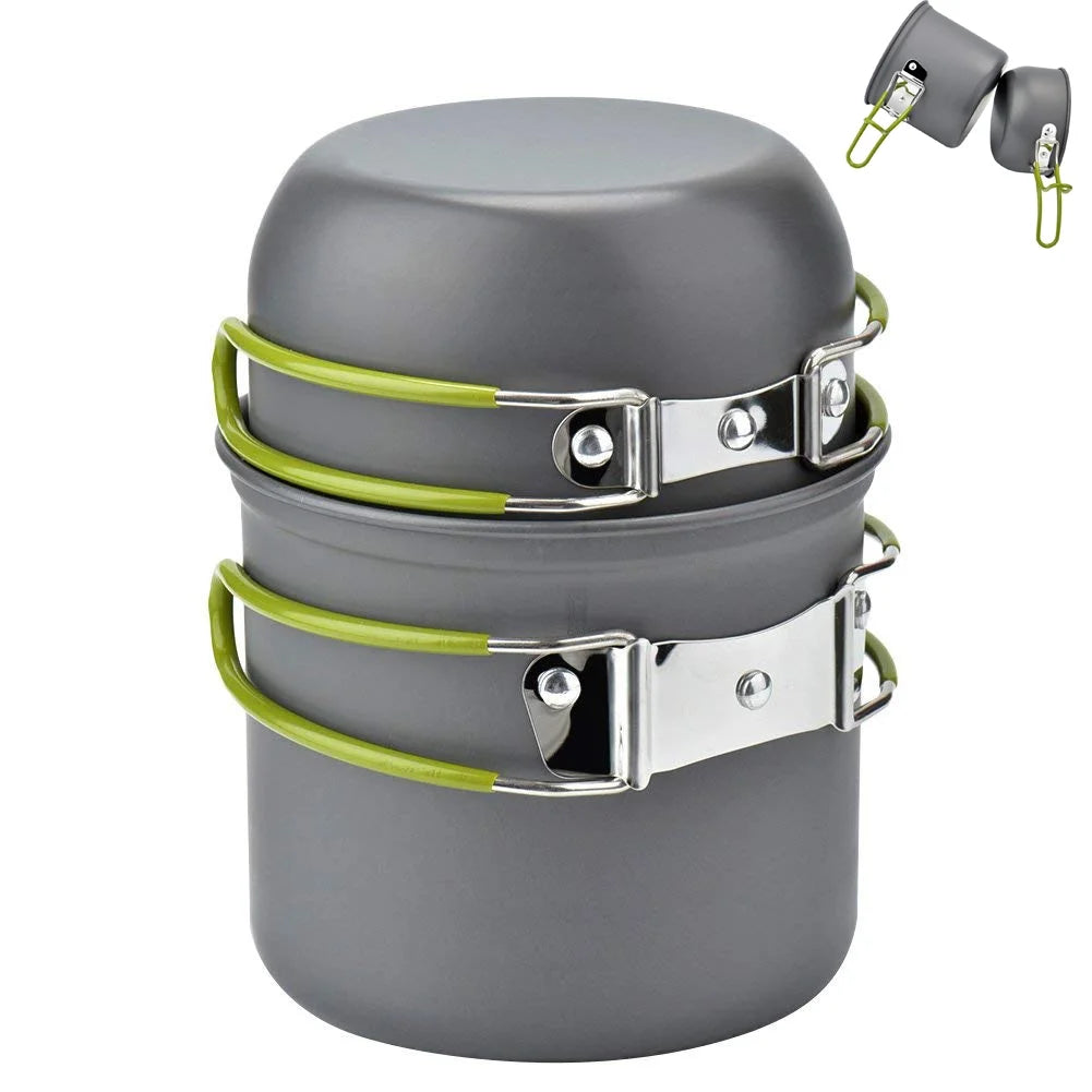 Camping Cookware, Outdoor Cooking Equipment, Pot and Pans for Camping, Backpacking, and Overlanding